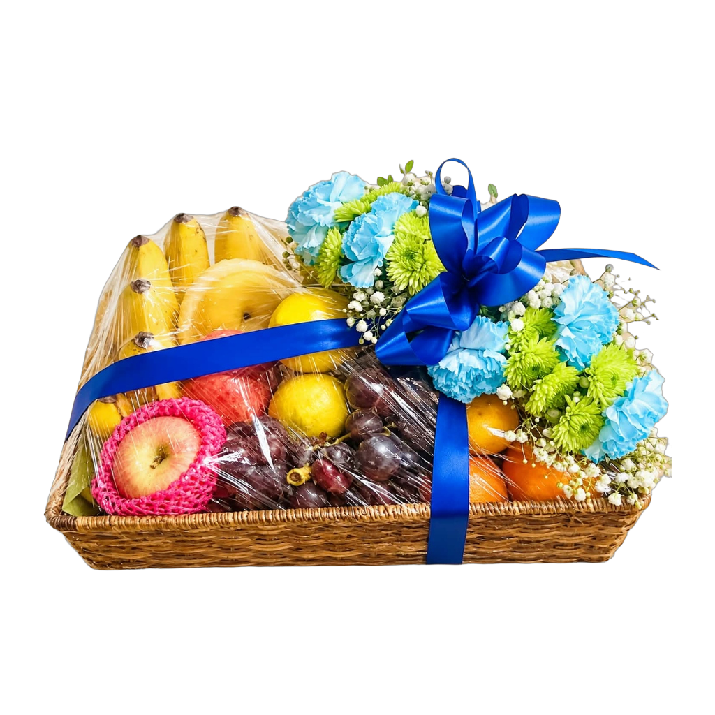 Fresh Harvest Fruit & Bloom Basket